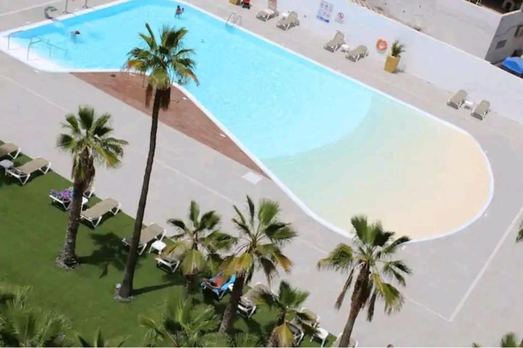 Traumhafte Wohnung Mit Panoramablick Und Pool Playa del Inglés Exterior foto
